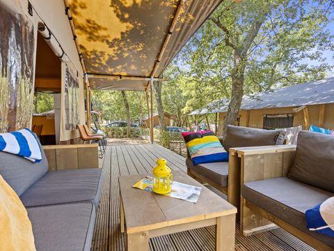 Tente en toile et en bois 5 personnes - Safari tent Lodge