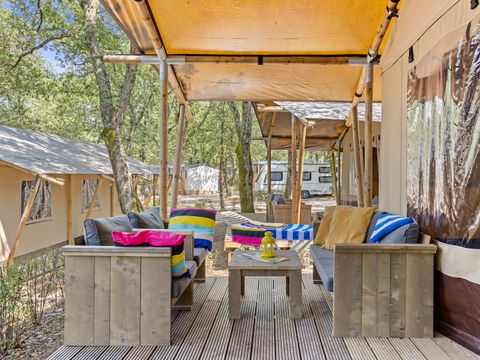 Tente en toile et en bois 5 personnes - Safari tent Lodge