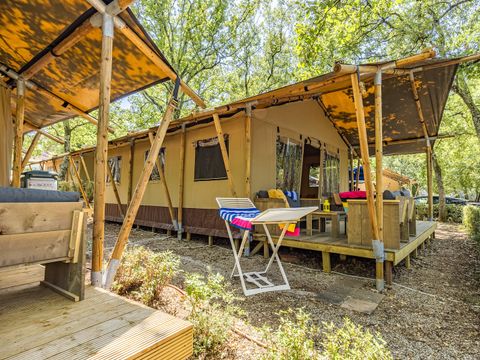 Tente en toile et en bois 5 personnes - Safari tent Lodge