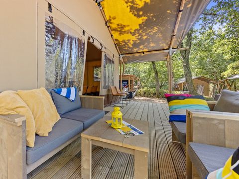 Tente en toile et en bois 5 personnes - Safari tent Lodge