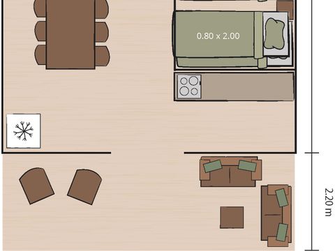 TENTE TOILE ET BOIS 6 personnes - Safari tent Lodge