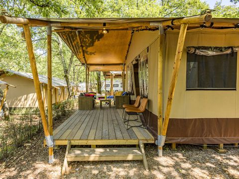 Tente en toile et en bois 5 personnes - Safari tent Lodge