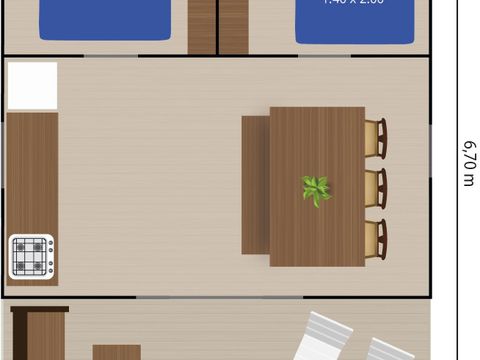 TENTE TOILE ET BOIS 5 personnes - Safari tent Lodge