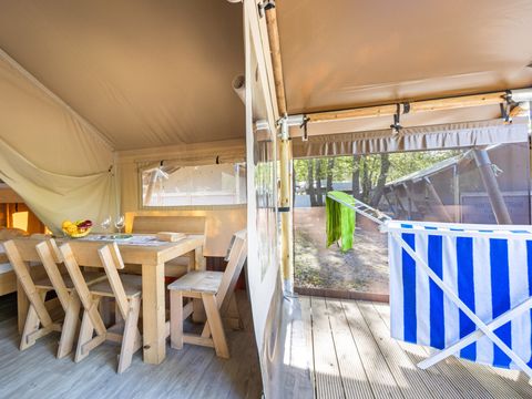 Tente en toile et en bois 5 personnes - Safari tent Lodge