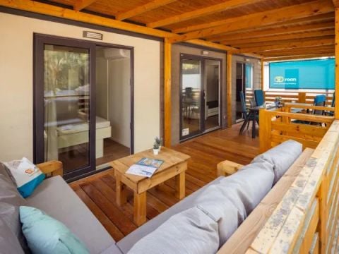 MOBILHOME 6 personnes - Mobile home 6 personnes - Comfort Plus 3 chambres et 2 salles de bain Salon