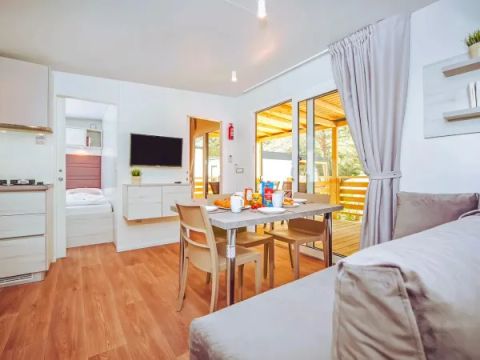 MOBILHOME 6 personnes - Mobile home 6 personnes - Comfort Plus 3 chambres et 2 salles de bain Salon