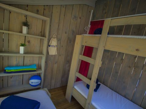TENTE TOILE ET BOIS 4 personnes - Bijela Uvala - Tente safari + sanitaires