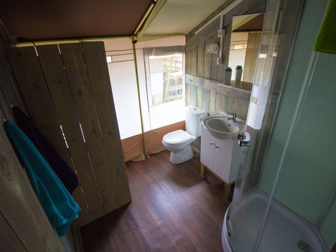 TENTE TOILE ET BOIS 4 personnes - Bijela Uvala - Tente safari + sanitaires