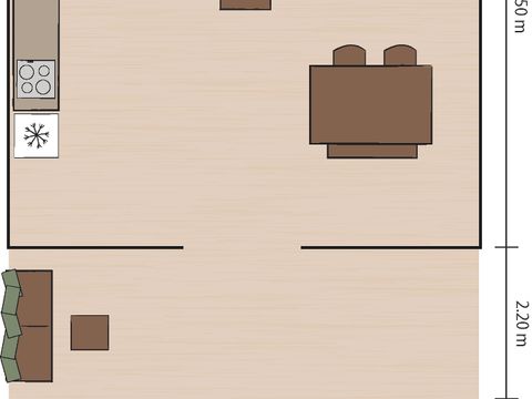 TENTE TOILE ET BOIS 4 personnes - Bijela Uvala - Tente Safari Lodge + air conditionné (5P)