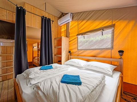 TENTE TOILE ET BOIS 4 personnes - Bijela Uvala - Tente Safari + sanitaires + air conditionné (6P)