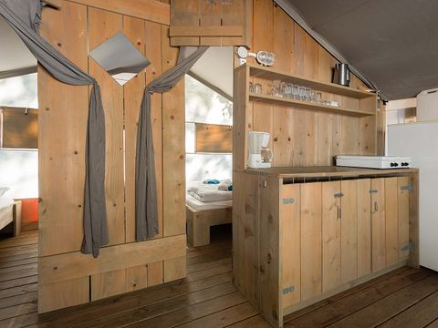 TENTE TOILE ET BOIS 4 personnes - Bijela Uvala - Tente Safari de luxe