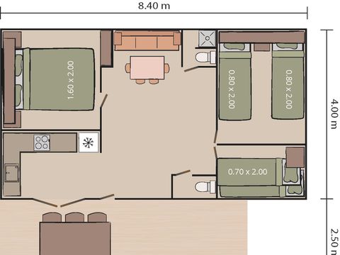 MOBILHOME 4 personnes - Bijela Uvala - Mobile home Malte