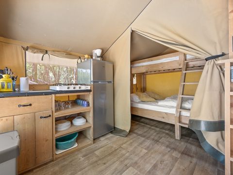 TENTE TOILE ET BOIS 4 personnes - Bijela Uvala - Tente Safari Cozy