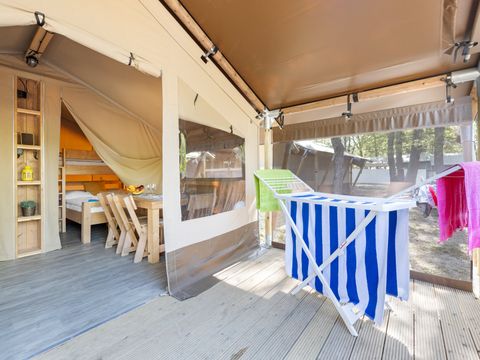 TENTE TOILE ET BOIS 4 personnes - Bijela Uvala - Tente Safari Cozy