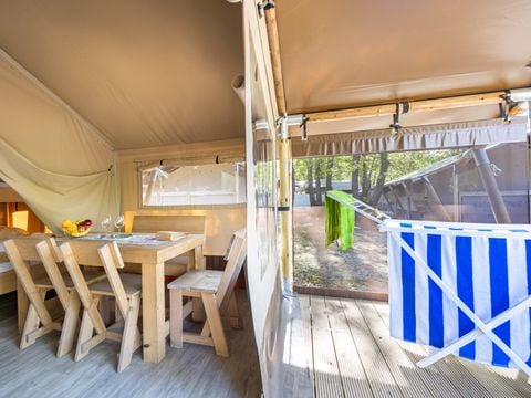 TENTE TOILE ET BOIS 4 personnes - Bijela Uvala - Tente Safari Cozy