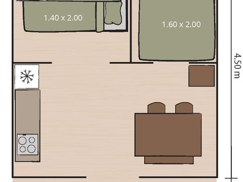 TENTE TOILE ET BOIS 4 personnes - Bijela Uvala - Tente Safari Cozy