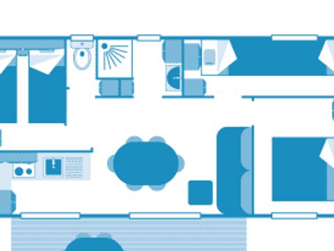 MOBILHOME 6 personnes - Cottage 6p 3ch ****