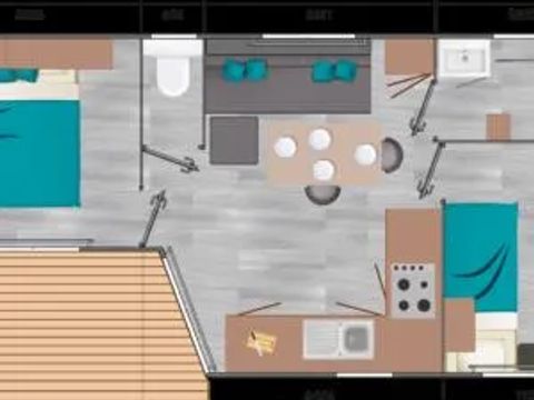 MOBILHOME 4 personnes - Mobil-home Premium 27m² 2ch (2017) 4 pers