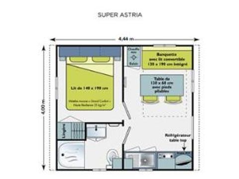 MOBILHOME 3 personnes - Mobil-home Standard 16m² 1 ch (2011) 2/3 pers