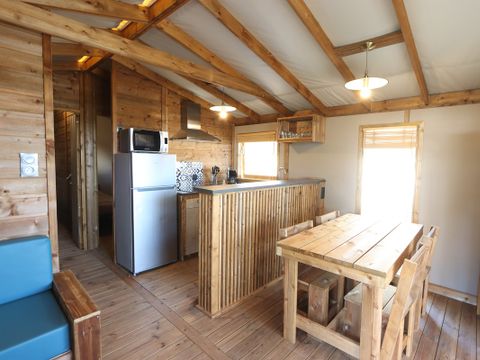 TENTE TOILE ET BOIS 5 personnes - Lodge Premium 32m² 2 ch (2024) 4/5 pers