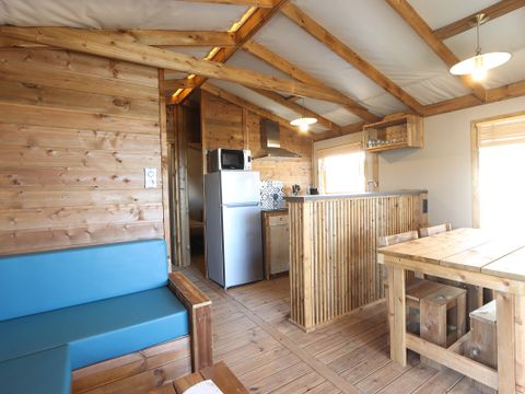 TENTE TOILE ET BOIS 5 personnes - Lodge Premium 32m² 2 ch (2024) 4/5 pers