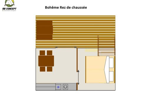 BUNGALOW 4 personnes - Bungalow "Bohème" 20m² (2026) 4 pers