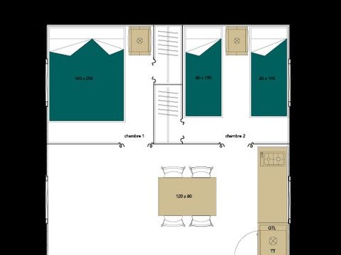 TENTE TOILE ET BOIS 5 personnes - Tente en toile et en bois 5 personnes