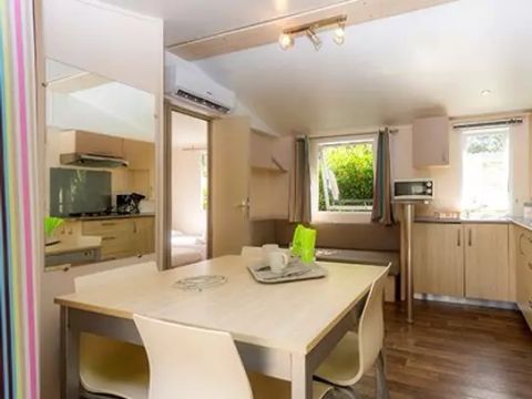 Bungalow 6 personnes - Mobil-home | Classic | 3 Ch. | 6 Pers. | Terrasse surélevée | Clim.