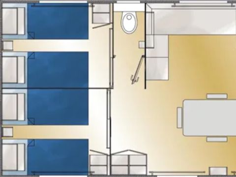 MOBILHOME 6 personnes - Mobil-home 3 chambres.