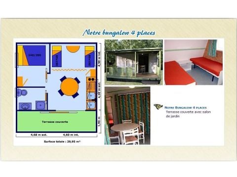 BUNGALOW 4 personnes - ECO (avec micro-onde)