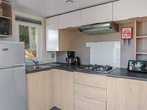 MOBILHOME 6 personnes - Mobil-home | Premium | 3 Ch. | 6 Pers. | Terrasse surélevée non couverte | 1 SDB | Clim.