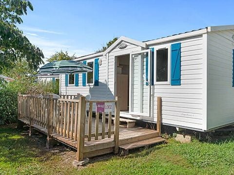 MOBILHOME 4 personnes - Comfort | 2 Ch. | 4 Pers. | Terrasse surélevée non couverte | 2 SDB | Clim.