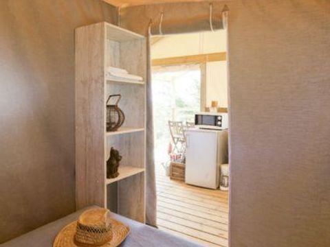 TENTE TOILE ET BOIS 5 personnes - CABANE PILOTIS