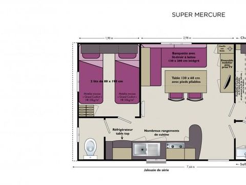 MOBILHOME 5 personnes - COTTAGE CONFORT