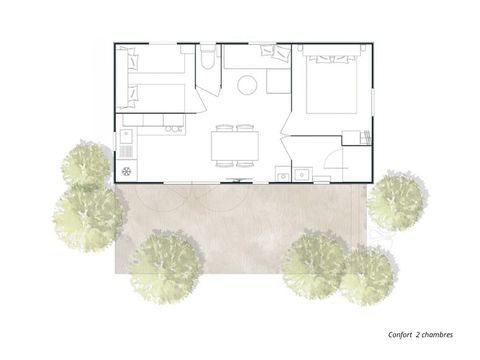 MOBILHOME 5 personnes - 2ch 31m² confort
