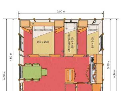 CHALET 5 personnes - Gitotel STANDART- Mercredi