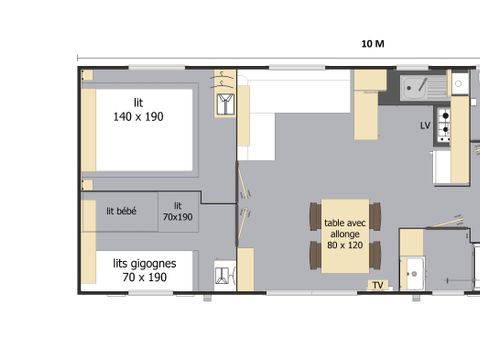 MOBILHOME 8 personnes - XXL