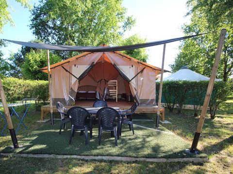 TENTE TOILE ET BOIS 5 personnes - FAMILY SANS SANITAIRES