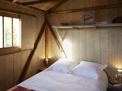 TENTE TOILE ET BOIS 4 personnes - Cabane Lodge Bois sur pilotis Standard 38m² (2 chambres) dont terrasse couverte de 8m² 4 pers.