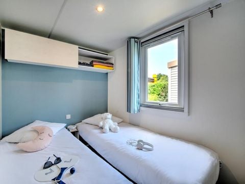 MOBILHOME 6 personnes - Mobil-home Confort 35m² (3ch-6pers) + terrasse + TV + LV + Clim
