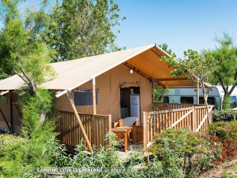 TENTE TOILE ET BOIS 6 personnes - LODGE ETANG 2CH