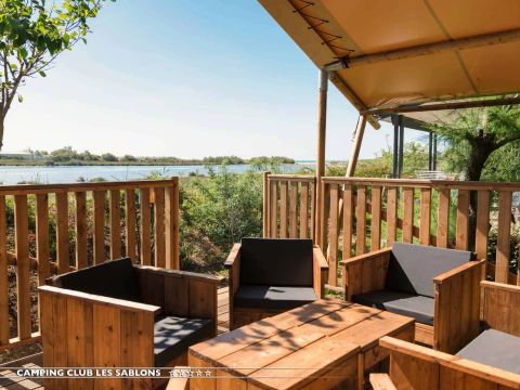 TENTE TOILE ET BOIS 6 personnes - LODGE ETANG 2CH