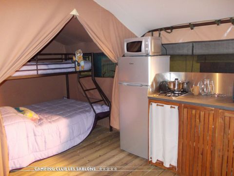 TENTE TOILE ET BOIS 5 personnes - LODGE ETANG