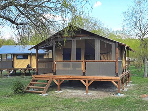 Tente en toile et en bois 5 personnes - CONFORT 2ch 5P sans sanitaires