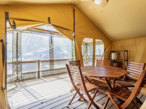 Tente en toile et en bois 5 personnes - CONFORT 2ch 5P sans sanitaires
