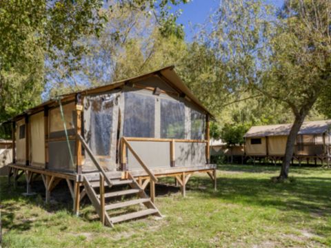 Tente en toile et en bois 5 personnes - CONFORT 2ch 5P sans sanitaires
