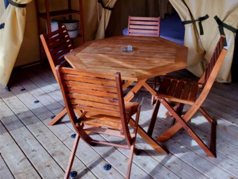 Tente en toile et en bois 5 personnes - CONFORT 2ch 5P sans sanitaires