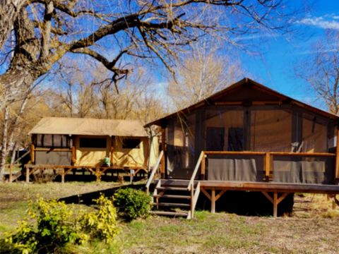 Tente en toile et en bois 5 personnes - CONFORT 2ch 5P sans sanitaires