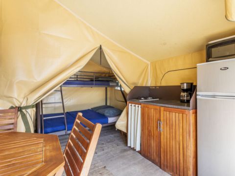 TENTE TOILE ET BOIS 5 personnes - CONFORT 2ch 5P sans sanitaires