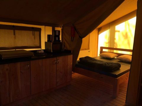 TENTE TOILE ET BOIS 5 personnes - Tente Kalahari XL 3 Pièces 5 Personnes Sans Sanitaire